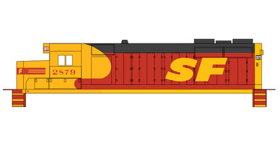 Santa Fe Locomotive GP35 Kodachrome Scheme Decals