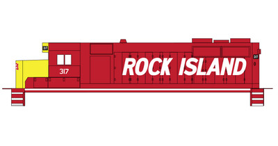 Rock Island Locomotive GP35 Large Italic Scheme Decals