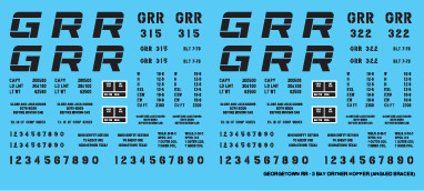 Georgetown Open Hopper 3 Bay Ortner Angled Brace Decals