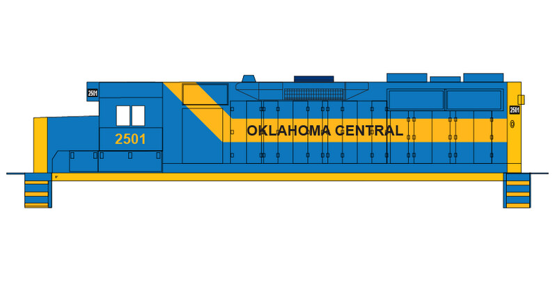 Oklahoma Central Railroad Locomotive Decals