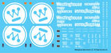 HO Scale - Westinghouse Box Car 50ft Blue Scheme v3 Decals