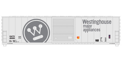 Westinghouse Box Car 50ft Gray Scheme v4 Decals