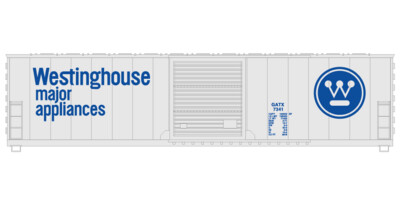 Westinghouse Box Car 50ft Gray Scheme v1 Decals