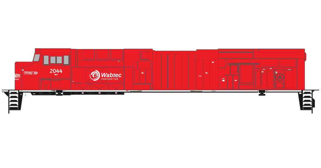 Wabtec Demo ES44AC GECX 2044 Locomotive Decals