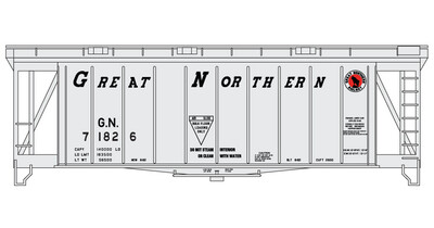 Great Northern 40ft Airslide Covered Hopper Gray Small Logo