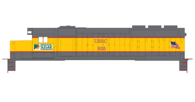 US Sugar Locomotive Gray Numbers Decals