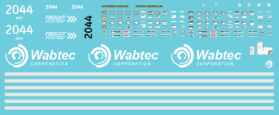 Wabtec Demo ES44AC GECX 2044 Locomotive Decals