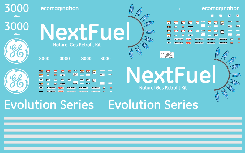 GE NextFuel Natural Gas Retrofit Demo Decals