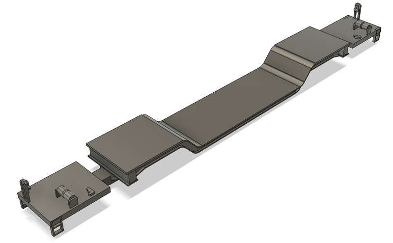 Z Scale - Depressed Flat Car 195t 8 Axle