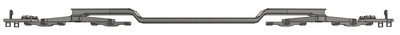 N Scale - Depressed Flat Car 350t 16 Axle