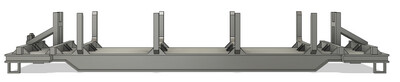 N Scale - Steel Mill Log Bunk Slab Flat Car