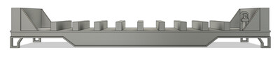 N Scale - Steel Mill Slab Rack Bulkhead Flat