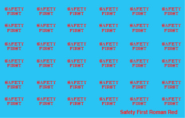 Labels - Safety First Roman Decal Set