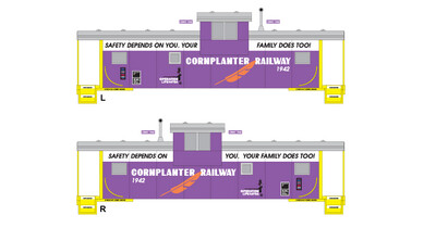 Cornplanter Railway Ext Vis Safety Caboose v3 Decals