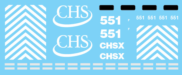 CHS Inc CHSX GP15 Locomotive Decals