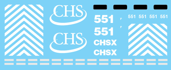 HO Scale - CHS Inc CHSX GP15 Locomotive Decals