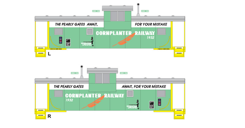 Cornplanter Railway Ext Vis Safety Caboose v1 Decals