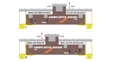 Cornplanter Railway Ext Vis Safety Caboose v5 Decals