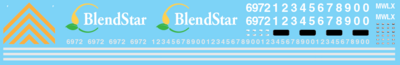 N Scale - Blendstar SD40 Locomotive Decals