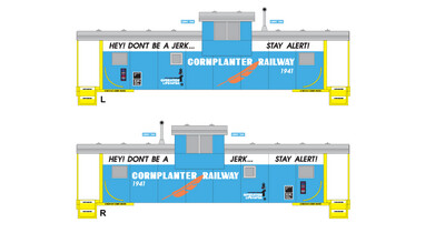 Cornplanter Railway Ext Vis Safety Caboose v2 Decals