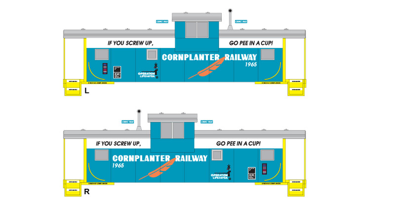 Cornplanter Railway Ext Vis Safety Caboose v4 Decals