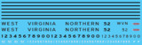 HO Scale - West Virginian Northern Switcher Decals