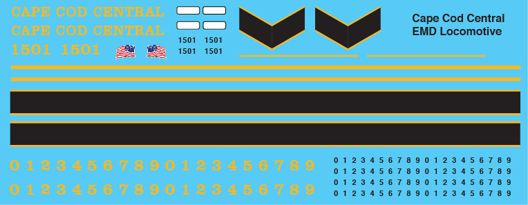 Cape Cod Central Railroad EMD Locomotive Decals