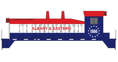 Albany Eastern Locomotive Switcher 1866 Decals
