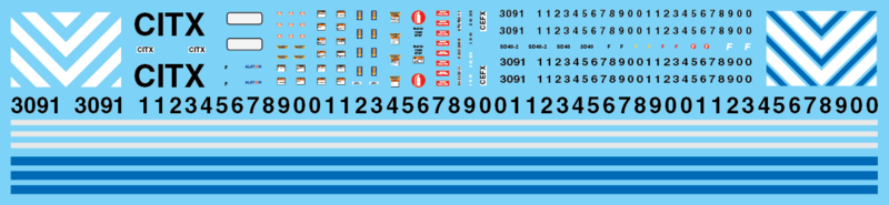 CIT Group Gray Locomotive Decals