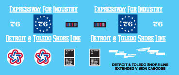 Detroit & Toledo Shore Line Bicentennial Caboose Decals (DTSL)