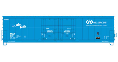 Evans Products Blue Box Car Decals