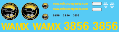 WAMX GP35 Locomotive 3856 Decals