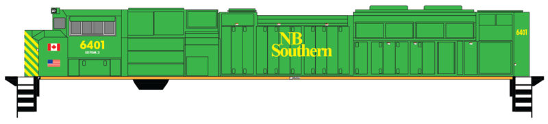 New Brunswick Southern SD70M-2 Locomotive Decals
