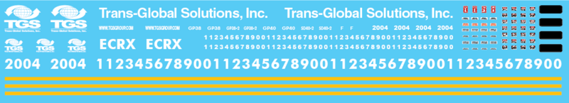 Trans Global Solutions ECRX Locomotive Decals