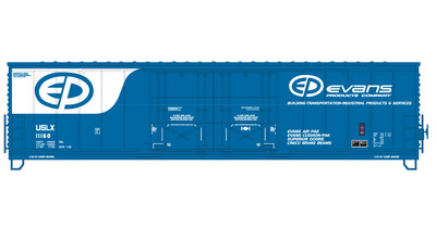 Evans Products Dk Blue White Box Car Decals