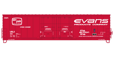 Evans Products Red White Box Car Decals