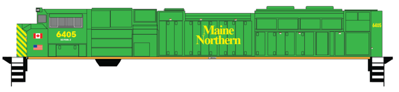 Maine Northern SD70M-2 Locomotive Decals