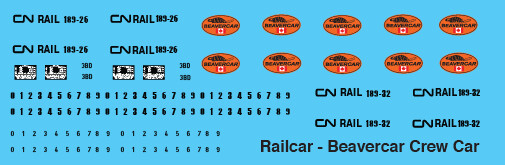 Railcar - Beavercar Gang Car Decals Decal Set