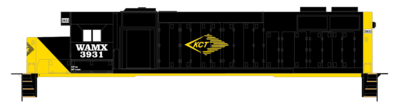 WAMX Locomotive Decal Set 7 (KCT, White Roman)