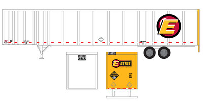 Semi-Trailer Estes 53ft Round Logo