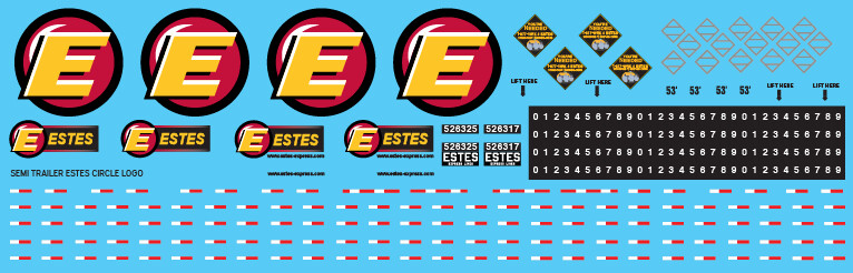 Semi-Trailer Estes 53ft Round Logo