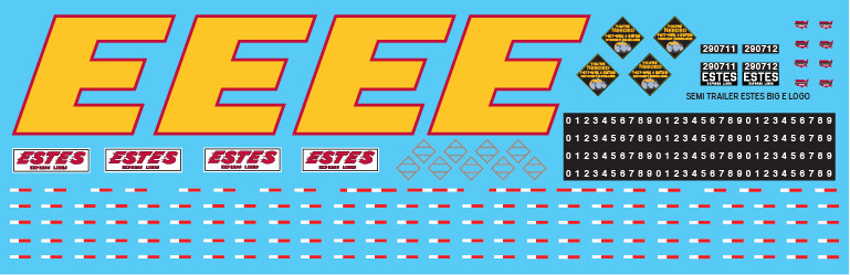 Semi-Trailer Estes 53ft Big E Logo