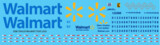 HO Scale - Walmart Star Logo 53ft Semi Trailer Decals