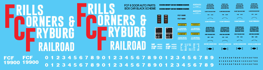 Frills Corners Fryburg Autoparts Box Car 8 Door Black