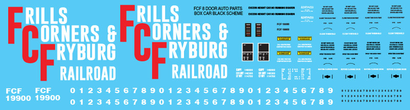 Frills Corners Fryburg Autoparts Box Car 8 Door Black
