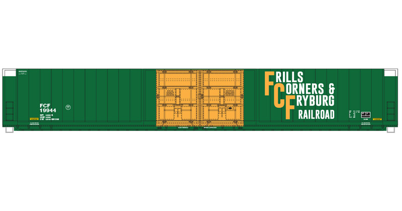Frills Corners Fryburg Autoparts Box Car 4 Door Green