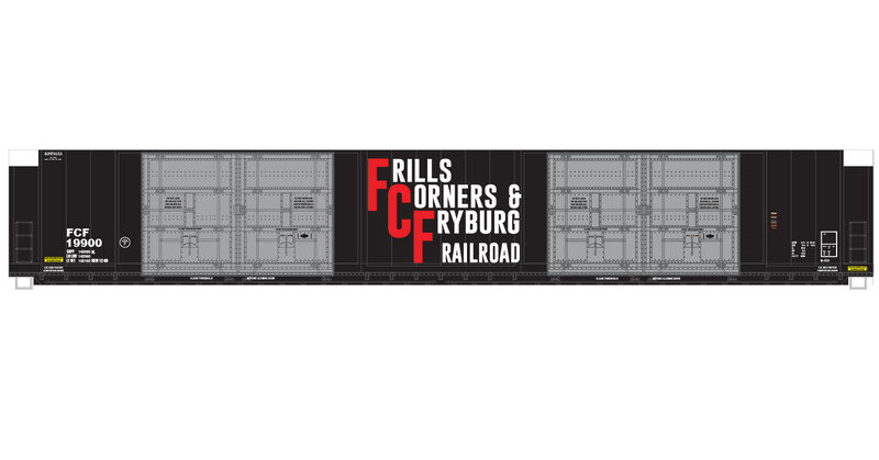 Frills Corners Fryburg Autoparts Box Car 8 Door Black