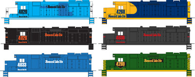 Seneca &amp; Lake Erie (SLEX) Locomotive Patch Out Decal Sets