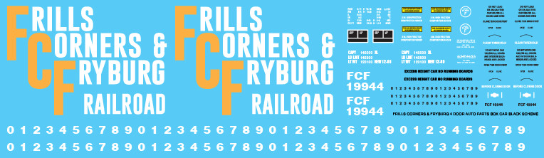 Frills Corners Fryburg Autoparts Box Car 4 Door Green