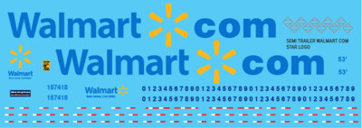 Walmart.com 53ft Semi Trailer Decals